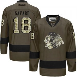 Chicago Blackhawks #18 Denis Savard Green Salute to Service Stitched NHL Jersey