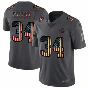 Nike Bears# 34 Walter Payton 2019 Salute To Service USA Flag Fashion Limited Jersey