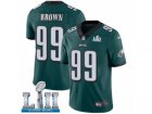 Youth Nike Philadelphia Eagles #99 Jerome Brown Midnight Green Team Color Vapor Untouchable Limited Player Super Bowl LII NFL Jersey