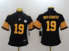 Nike Steelers #19 JuJu Smith-Schuster Black Women Color Rush Limited Jersey