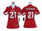 Nike Women NFL Arizona Cardinals #21 Patrick Peterson Red Jerseys
