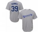 Mens Majestic Kansas City Royals #39 Jason Hammel Replica Grey Road Cool Base MLB Jersey