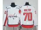 Men Adidas Washington Capitals #70 Braden Holtby White Road Authentic Stitched NHL Jersey