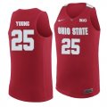 Ohio State Buckeyes 25 Kyle Young Red College Basketball Jersey