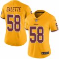 Women's Nike Washington Redskins #58 Junior Galette Limited Gold Rush NFL Jersey