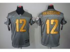 Nike NFL Pittsburgh Steelers #12 Bradshaw Grey Jerseys(Shadow Elite)