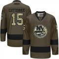 New York Islanders #15 Cal Clutterbuck Green Salute to Service Stitched NHL Jersey