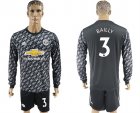 2017-18 Manchester United 3 BAILLY Away Long Sleeve Soccer Jersey