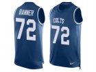 Mens Nike Indianapolis Colts #72 Zach Banner Limited Royal Blue Player Name & Number Tank Top NFL Jersey