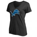Womens Detroit Lions Pro Line Primary Team Logo Slim Fit T-Shirt Black