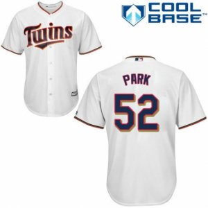 Men\'s Majestic Minnesota Twins #52 Byung-Ho Park Authentic White Home Cool Base MLB Jersey