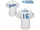 Los Angeles Dodgers #16 Andre Ethier Replica White Home 2017 World Series Bound Cool Base MLB Jersey