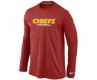 Nike Kansas City Chiefs Authentic font Long Sleeve T-Shirt Red