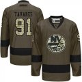 New York Islanders #91 John Tavares Green Salute to Service Stitched NHL Jersey