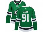 Women Adidas Dallas Stars #91 Tyler Seguin Green Home Authentic Stitched NHL Jersey