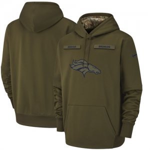 Denver Broncos Nike Salute to Service Sideline Therma Performance Pullover Hoodie Olive
