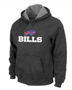 Buffalo Bills Authentic Logo Pullover Hoodie D.Grey