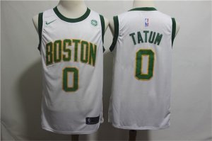 Celtics #0 Jayson Tatum White 2018-19 City Edition Nike Swingman Jersey