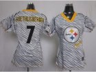 Nike Women Pittsburgh Steelers #7 Ben Roethlisberger FEM FAN Zebra NFL Jerseys