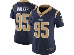 Women Nike Los Angeles Rams #95 Tyrunn Walker Vapor Untouchable Limited Navy Blue Team Color NFL Jersey