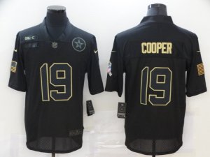 Nike Cowboys #19 Amari Cooper Black 2020 Salute To Service Limited Jersey