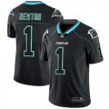 Nike Panthers #1 Cam Newton Black Shadow Legend Limited Jersey