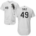 Men's Majestic Chicago White Sox #49 Chris Sale White Black Flexbase Authentic Collection MLB Jersey