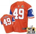 Nike Denver Broncos #49 Dennis Smith Orange Super Bowl 50 Men Stitched NFL Elite Throwback Jersey