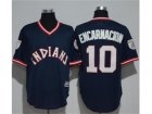 Cleveland Indians #10 Edwin Encarnacion Navy Blue 1976 Turn Back The Clock Stitched MLB Jersey