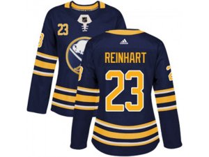 Women Adidas Buffalo Sabres #23 Sam Reinhart Navy Blue Home Authentic Stitched NHL Jersey