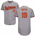 Men's Majestic Baltimore Orioles #19 Chris Davis Grey Flexbase Authentic Collection MLB Jersey