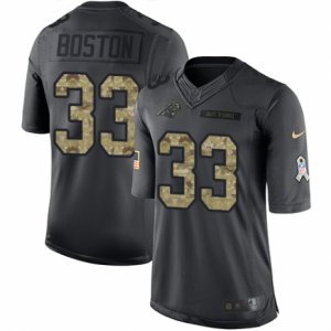 Mens Nike Carolina Panthers #33 Tre Boston Limited Black 2016 Salute to Service NFL Jersey