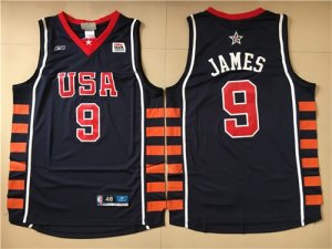 USA #9 Lebron James Navy Dream Team VI Jersey