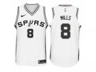 Nike NBA San Antonio Spurs #8 Patty Mills Jersey 2017-18 New Season White Jersey