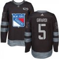 New York Rangers #5 Dan Girardi Black 1917-2017 100th Anniversary Stitched NHL Jersey