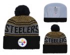 Steelers Team Logo Black Knit Hat YD