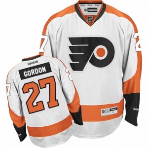 Mens Reebok Philadelphia Flyers #27 Boyd Gordon Authentic White Away NHL Jersey