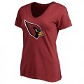 Womens Arizona Cardinals Pro Line Primary Team Logo Slim Fit T-Shirt Red