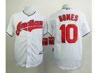 MLB Cleveland Indians #10 Yan Gomes Navy white Cool Base jerseys