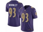 Mens Nike Baltimore Ravens #93 Chris Wormley Limited Purple Rush NFL Jersey