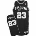 Men's Adidas San Antonio Spurs #23 Kevin Martin Authentic Black Road NBA Jersey