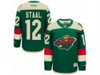 Mens Reebok Minnesota Wild #12 Eric Staal Authentic Green 2016 Stadium Series NHL Jersey