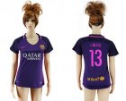 Womens Barcelona #13 C.Bravo Away Soccer Club Jersey