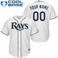Womens Majestic Tampa Bay Rays Customized Authentic White Home Cool Base MLB Jersey