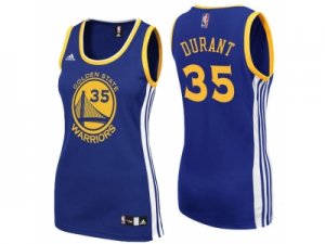 Women Golden State Warriors #35 Kevin Durant Road Blue Jersey