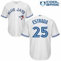 Mens Majestic Toronto Blue Jays #25 Marco Estrada Authentic White Home MLB Jersey