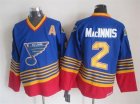 NHL St Louis Blues #2 Al MacInnis CCM Throwback blue jerseys