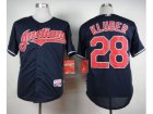 MLB Cleveland Indians #28 Corey Kluber Navy Cool Base Stitched Baseball jerseys
