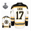 nhl jerseys boston bruins #17 lucic white[2013 stanley cup]