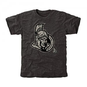 Mens Ottawa Senators Black Rink Warrior T-Shirt
